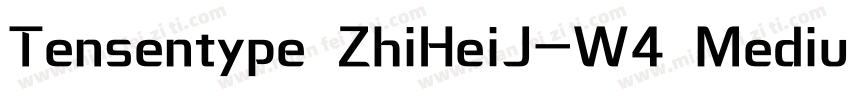 Tensentype ZhiHeiJ-W4 Medium字体转换